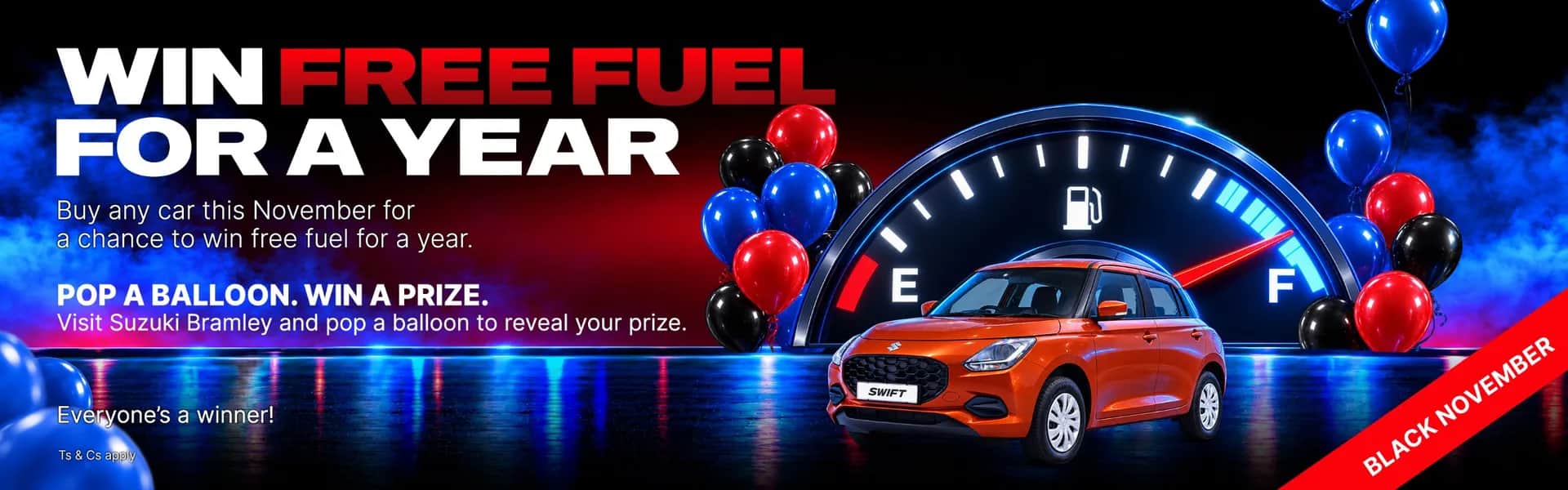 Suzuki Bramley Black November – win free fuel for a year